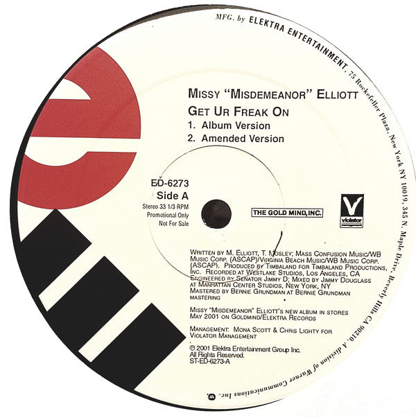 Missy Elliott : Get Ur Freak On (12", Promo)