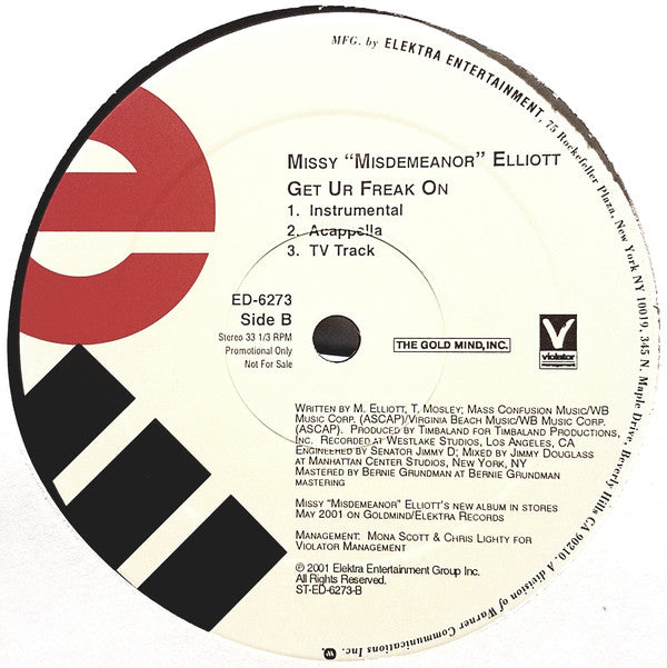 Missy Elliott : Get Ur Freak On (12", Promo)