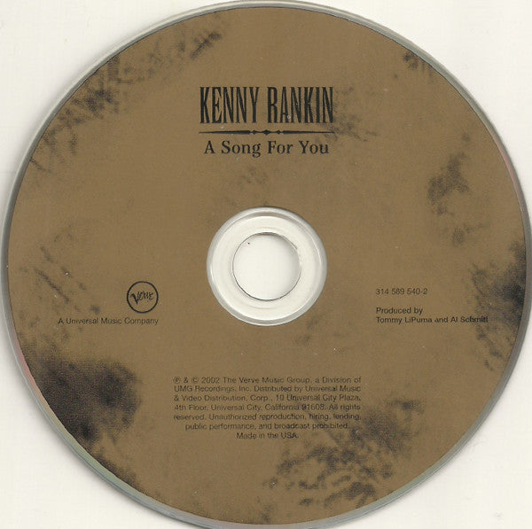 Kenny Rankin : A Song For You (CD, Album, Club)