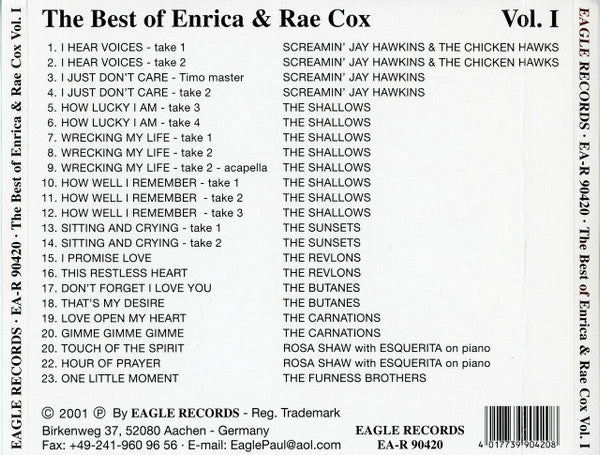 Various : The Best Of Enrica & Rae Cox Vol I (CD, Comp)