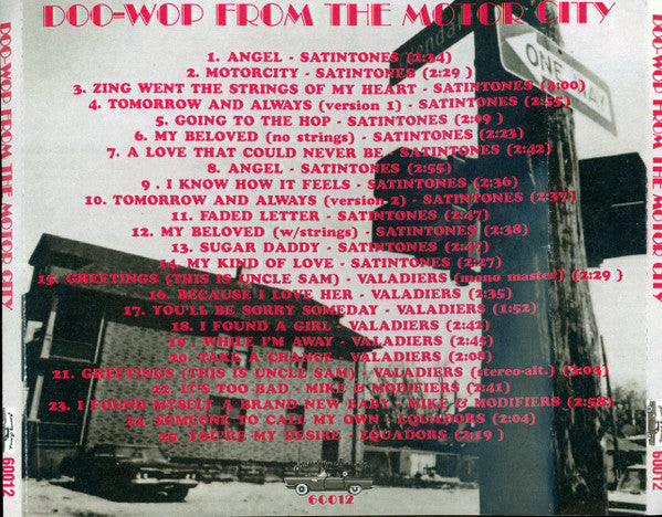 Various : Doo-Wops From The Motor City (CDr, Comp)