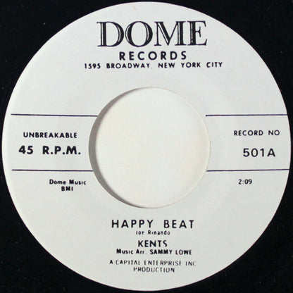 The Kents (2) : Happy Beat / I Love You So (7", Single, RE)