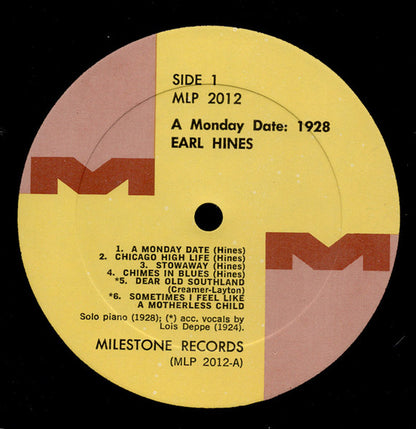 Earl Hines : A Monday Date: 1928 (LP, Comp)