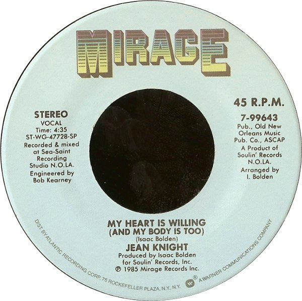Jean Knight : My Toot Toot (7", SP )