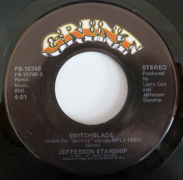 Jefferson Starship : With Your Love (7", Single, Ind)