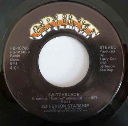 Jefferson Starship : With Your Love (7", Single, Ind)