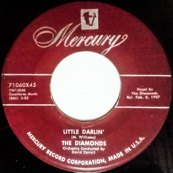 The Diamonds : Little Darlin' / Faithful And True (7", Single, Scr)