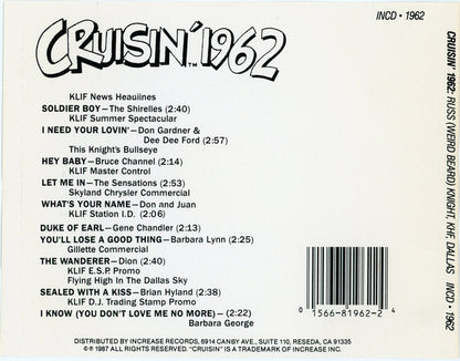 Various : Cruisin' 1962 (CD, Comp)
