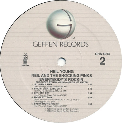 Neil Young & The Shocking Pinks : Everybody's Rockin' (LP, Album, Spe)