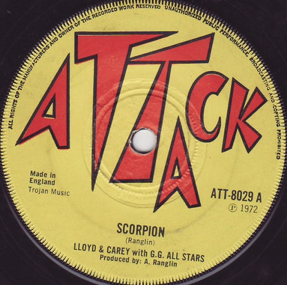 Lloyd Young & Carey Johnson With G.G. Allstars / The Maytones : Scorpion / Hands And Feet (7", Single, Sol)
