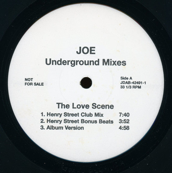 Joe : The Love Scene (Underground Mixes) (12", Promo)