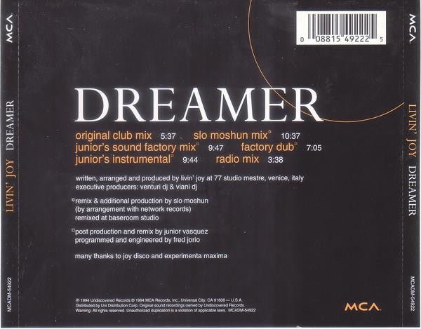 Livin' Joy : Dreamer (CD, Maxi)