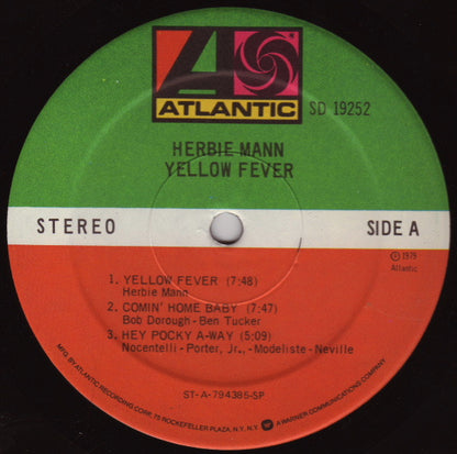 Herbie Mann : Yellow Fever (LP, Album, SP)