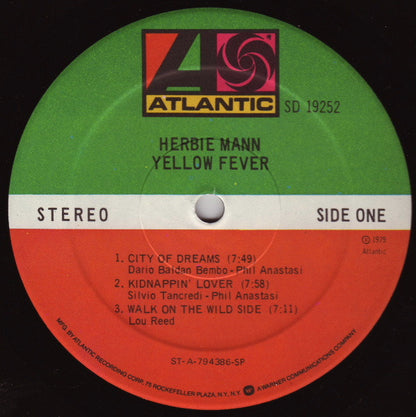 Herbie Mann : Yellow Fever (LP, Album, SP)
