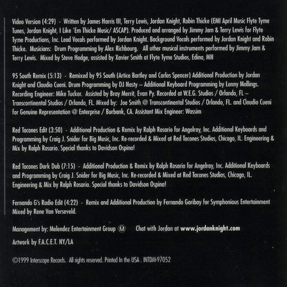 Jordan Knight : Give It To You (CD, Maxi)