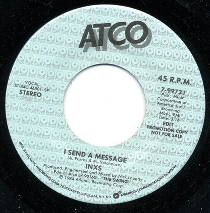 INXS : I Send A Message (7", Promo)