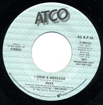 INXS : I Send A Message (7", Promo)