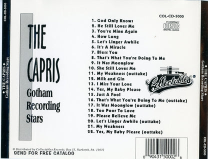 The Capris (2) : Gotham Recording Stars (CD, Comp)