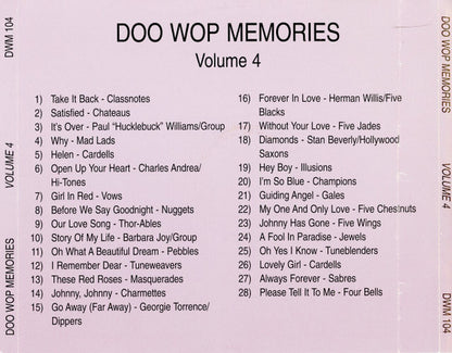 Various : Doo Wop Memories Vol. 4 (CD, Comp)