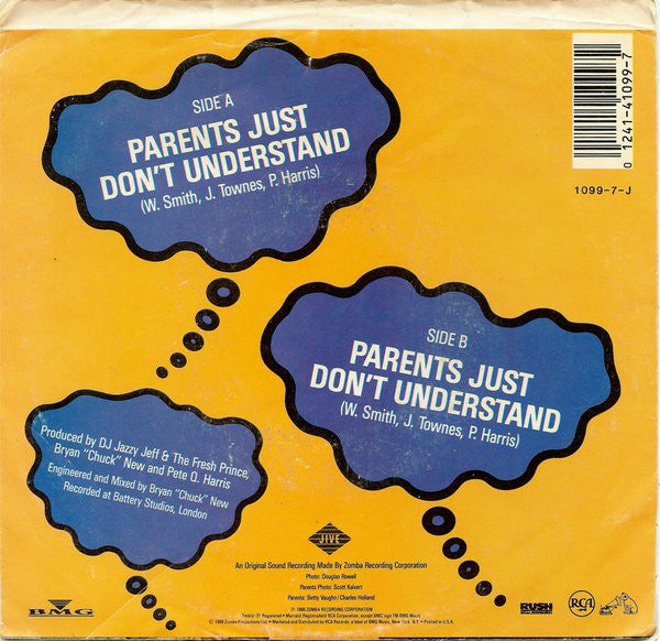D.J. Jazzy Jeff & The Fresh Prince* : Parents Just Don't Understand (7", Single)