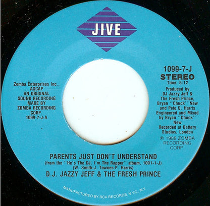 D.J. Jazzy Jeff & The Fresh Prince* : Parents Just Don't Understand (7", Single)