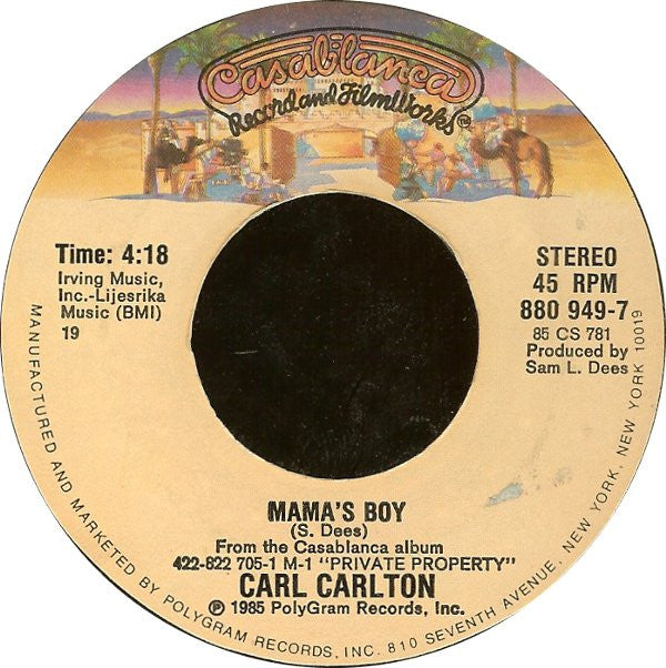Carl Carlton : Private Property (7", Styrene)