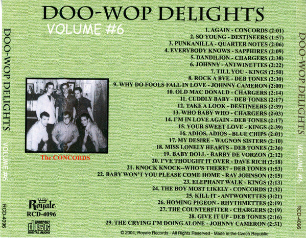 Various : Doo-Wop Delights Volume #6 (CDr, Comp)