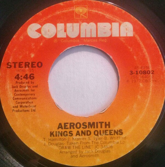Aerosmith : Come Together / Kings And Queens (7", Single, Styrene, Ter)