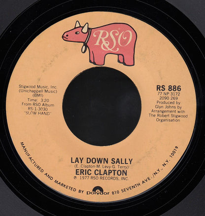 Eric Clapton : Lay Down Sally (7", Styrene, PRC)