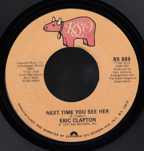 Eric Clapton : Lay Down Sally (7", Styrene, PRC)