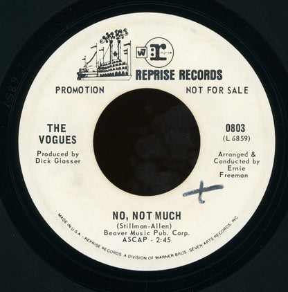 The Vogues : No, Not Much / Woman Helping Man (7", Single, Promo)
