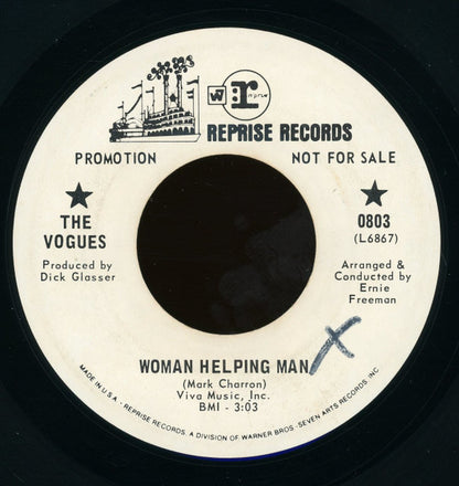 The Vogues : No, Not Much / Woman Helping Man (7", Single, Promo)