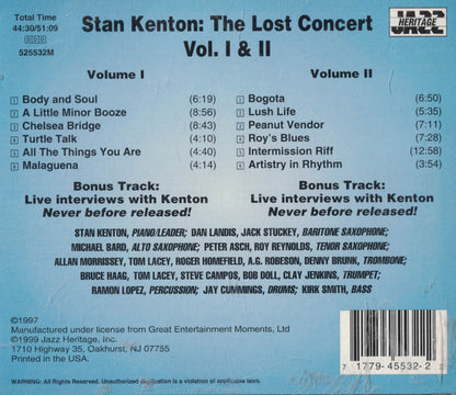 Stan Kenton : The Lost Concert - Live At The Cocoanut Grove In L.A. March 1978 (2xCD, RE)