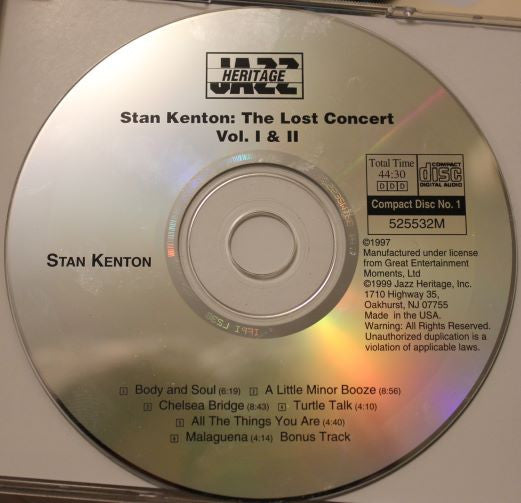 Stan Kenton : The Lost Concert - Live At The Cocoanut Grove In L.A. March 1978 (2xCD, RE)