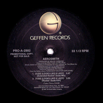 Aerosmith : Dude (Looks Like A Lady) (12", Promo)