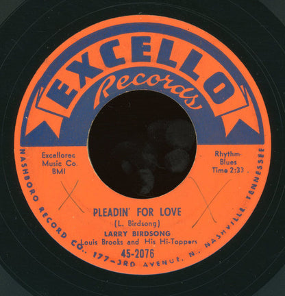 Larry Birdsong With Louis Brooks And His Hi-Toppers : Pleadin' For Love / You'll Never Never Know (7")