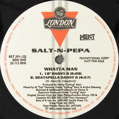 Salt 'N' Pepa : Whatta Man (12", Promo)