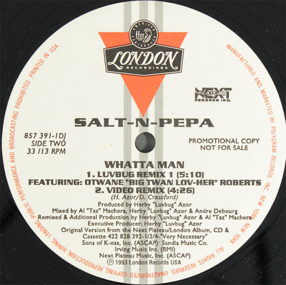 Salt 'N' Pepa : Whatta Man (12", Promo)