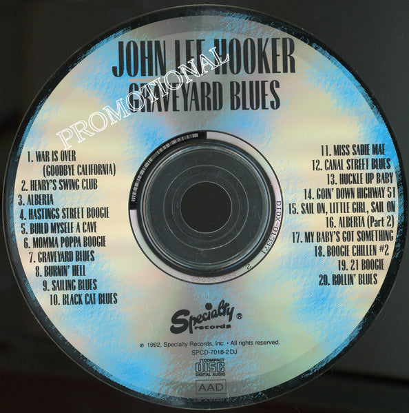 John Lee Hooker : Graveyard Blues (CD, Comp, Promo, RM)