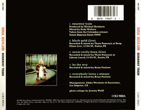 Soul Asylum (2) : Runaway Train (CD, Maxi)