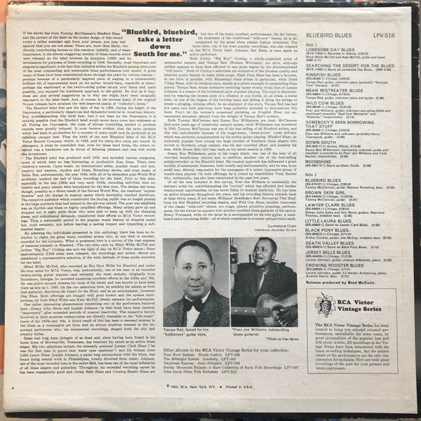 Various : Bluebird Blues (LP, Album, Comp, Mono, RE)