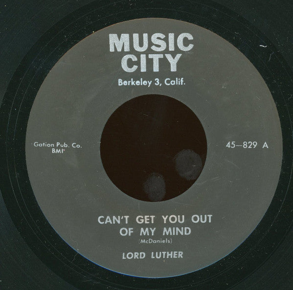 Lord Luther / Al Lewis (5) And The Modernistics : Can't Get You Out Of My Mind / What Will The Outcome Be (7", RE)