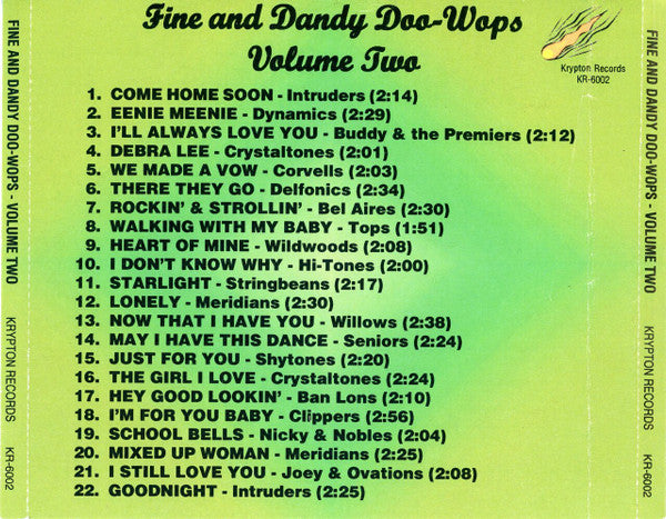 Various : Fine And Dandy Doo-Wops Volume 2 (CDr, Comp)