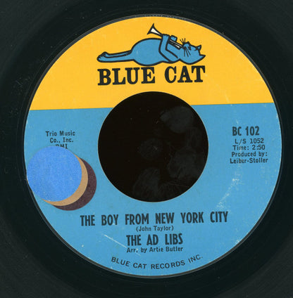 The Ad Libs : The Boy From New York City / Kicked Around (7", Single, Styrene, Ter)