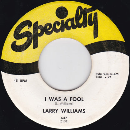 Larry Williams (3) : Peaches And Cream (7",  MS)