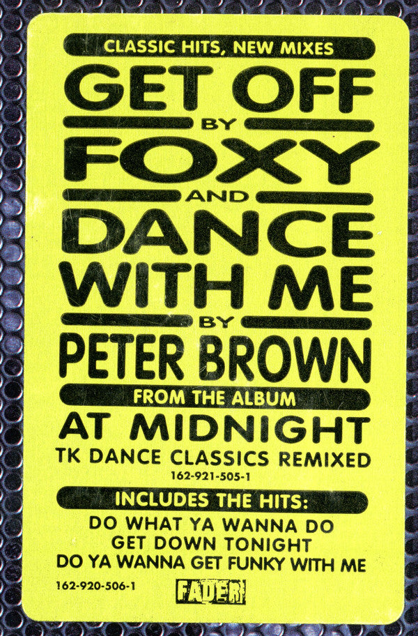 Foxy / Peter Brown (2) : Get Off / Dance With Me (12", Maxi, Promo)