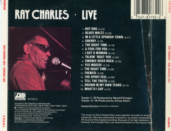 Ray Charles : Live (CD, Comp)
