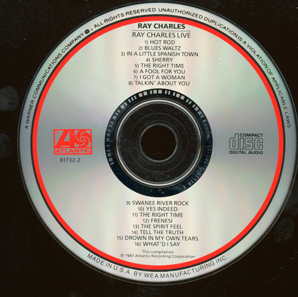 Ray Charles : Live (CD, Comp)