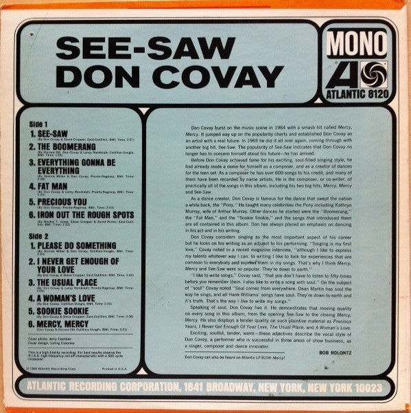 Don Covay : See-Saw (LP, Album, Mono)