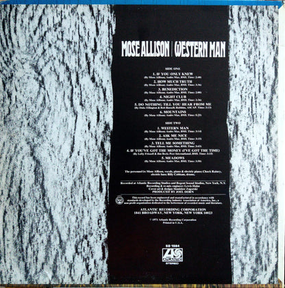 Mose Allison : Western Man (LP, Album, PR)